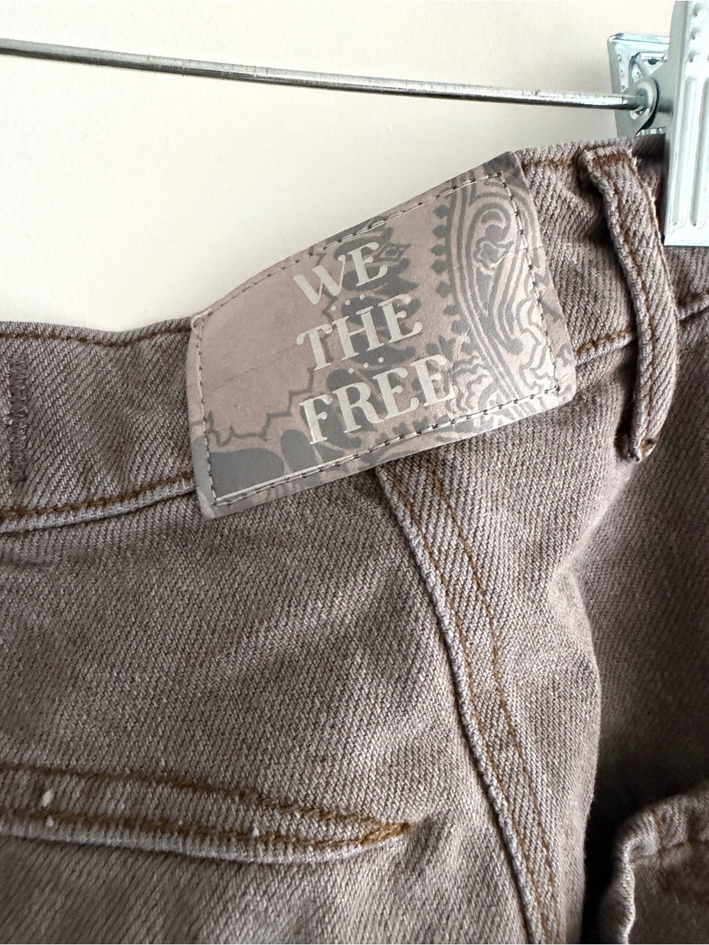 We The Free Wide-Leg Button-Fly Gray Jeans - Picture 4 of 6